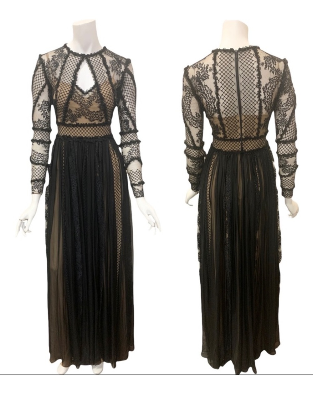 ZUHAIR MURAD silk & lace maxi dress - Picture 11 of 14